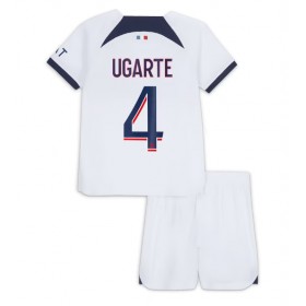 Paris Saint-Germain Manuel Ugarte #4 Borta Kläder Barn 2023-24 Kortärmad (+ Korta byxor)